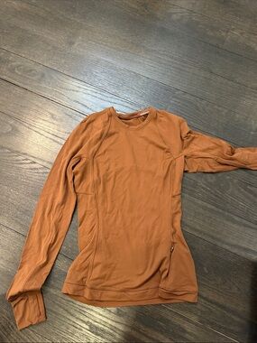 lululemon athletica Rust Orange Long-Sleeve Crew
